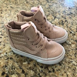Blush Pink Toddler Vans Sneakers